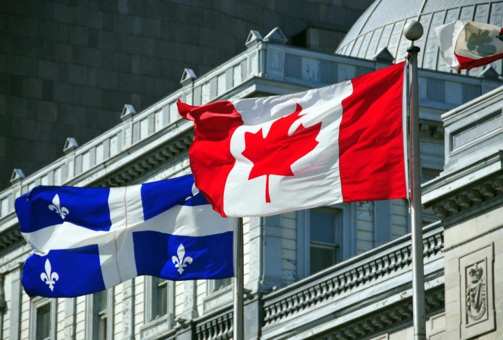 Quebec and Canada Flags